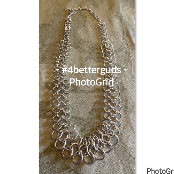 Infinity Symbol Silver Loop Chain Adjustable Length Necklace O/S - Picture 10 of 10